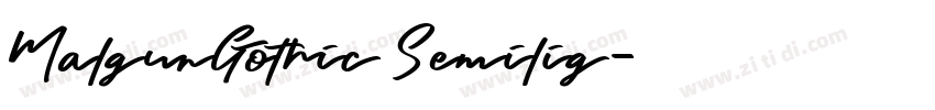 MalgunGothic Semilig字体转换